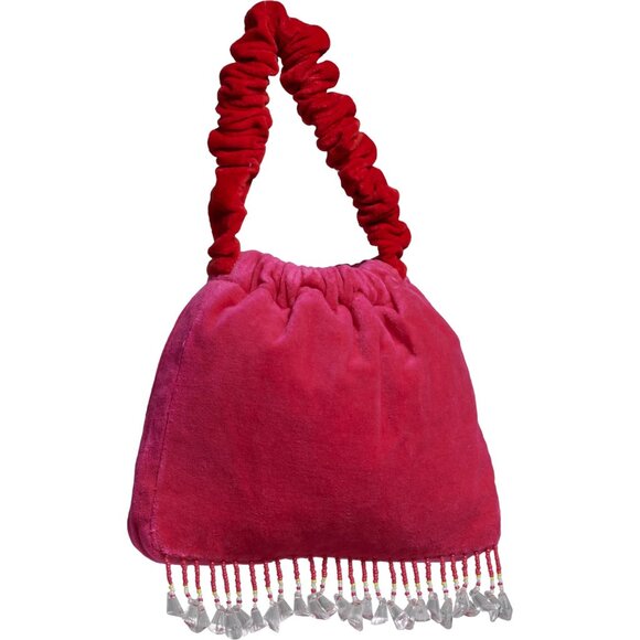 new Free People Vancouver Velvet Clutch 2S7 - Picture 5 of 6